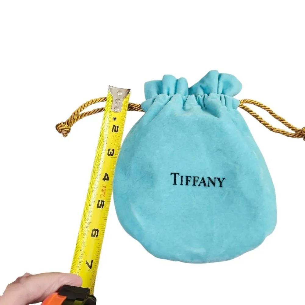 Tiffany Blue Suede Drawstring‎ Jewerly Cosmetics Pouch